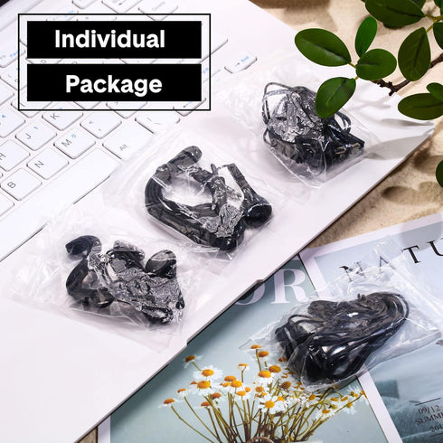 Konohan 150 Packs Earbuds - Bulk Earphones with 3.5 mm Wired Headphones for Classroom, School, and Travel (Black)