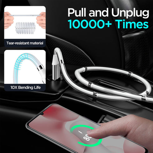 AICase Magnetic Charging Cable, Type C to Type C (6.5 FT), Super Organized Charging Magnetic Absorption Nano Data Cable