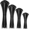Cable Zip Ties, 400 Pack Black Assorted Sizes 12+8+6+4 Inch, Multi-Purpose Self-Locking Nylon for Home, Office, Garden
