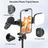 Voinap 360 180 17 16 15 S25, Phone Tripod Mount with Cold Shoe, Rotation & TiltTilting Cell Phone Clamp Adapter