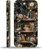 Akinmi Case for iPhone 16 Pro,Vintage Flowers Entwined Bookshelf Exquisitely Pattern Double Protective