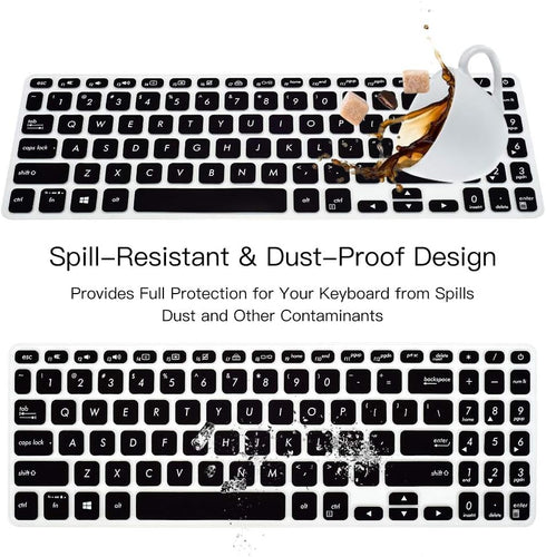 Keyboard Cover for ASUS VivoBook F512DA, F512FA, F512JA, X512FA, X512DA, X515JA, Black Keyboard Cover Skin