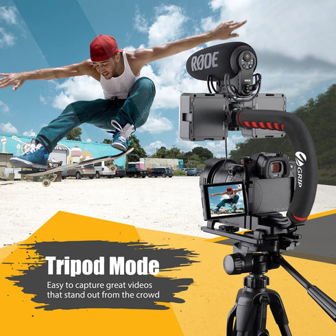Zeadio Video Action Stabilizing Handle Grip for Canon, Nikon, Sony, Panasonic DSLR Cameras