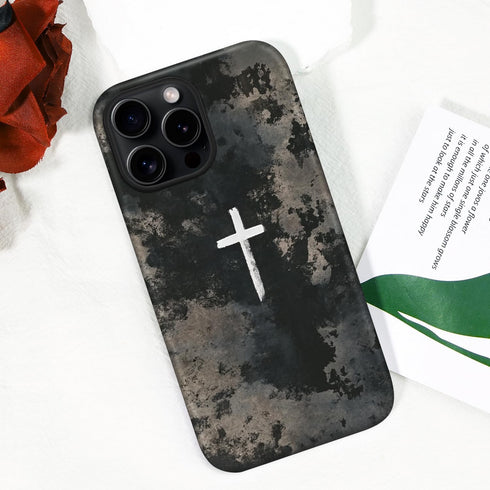 flewfun 15 Magnetic for iPhone Case Christian Cross Camo Phone Case, Shockproof Slim Soft TPU and Hard PC Protective
