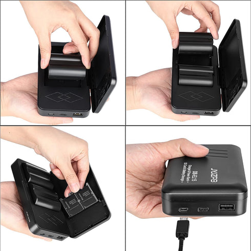 JYJZPB 2 Pack EN-EL15B EN-EL15C Batteries - Charger Case for Nikon D7500, D750, Z6, Z7, D850 Cameras