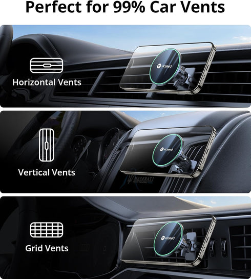 VICSEED for MagSafe Car Mount with Upgraded Strongest Magnet Power, 360 Adjustable Magnetic Phone Holder for iPhone