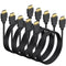 CEFOJQAO 6.6FT HDMI Cable 5-Pack, Shielded 4K HDMI Cord, Gold-Plated HDMI to HDMI