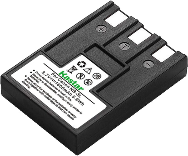 Kastar NB-3L Battery Replacement for Canon Powershot SD550, SD500, SD110, SD100, SD10