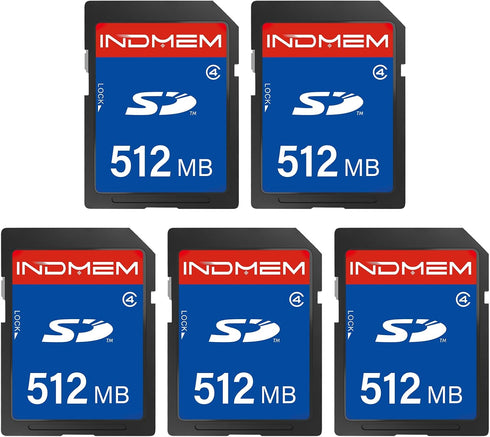 elecacc 512MB SD Card (5 Pack), SD Flash Memory Cards UHS-I U1 Class