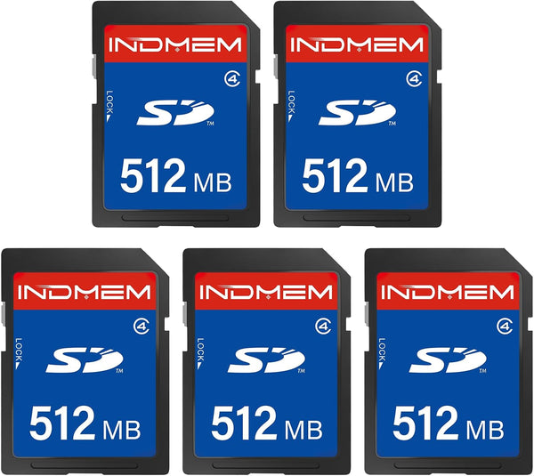 elecacc 512MB SD Card (5 Pack), SD Flash Memory Cards UHS-I U1 Class