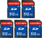 elecacc 512MB SD Card (5 Pack), SD Flash Memory Cards UHS-I U1 Class