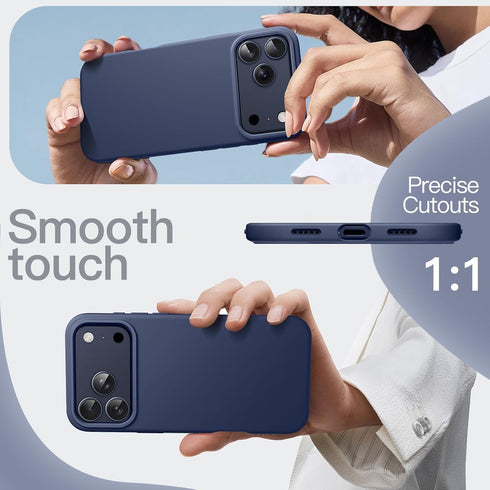 JETech 17 6.3-Inch, Liquid Silicone Case for iPhone Pro Silky Soft Touch Full-Body Protection, Anti-Scratch Shockproof