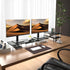 suptek Dual Monitor Laptop Stand Riser, Adjustable Length and Angle, Office Desktop Organizer for 2 Monitors (MST023)
