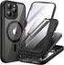 TIESZEN iPhone 15 Pro Max Case: Dustproof, MagSafe Compatible, 9H Tempered Glass & Privacy Screen Protectors, Upgraded