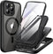 TIESZEN iPhone 15 Pro Case - Magnetic, Magsafe Compatible, 9H Tempered & Privacy Screen Protectors, Upgraded Camera,