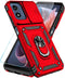 SunStory Moto G Play 2024 Case, Red with HD Screen Protector & Slide Camera Cover & Kickstand