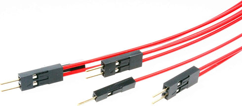 NOYITO Motherboard Extension Cable Set 22AWG Silver Plated Cable with Gold-plated Plug for PC DIY (0.3m, Red)