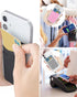 BIAJIYA Phone Card Holder, Adhesive Stick on Silicone Cell Phone Business Wallet Sleeve for Smartphones