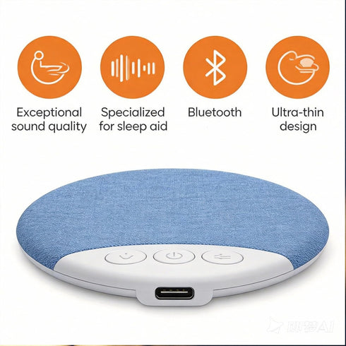 Generic Ultra-Thin Bluetooth Pillow Speaker for Sleeping, Bone Conduction Bluetooths Sleep Speakers for Peaceful