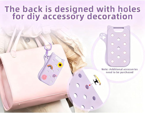 TARSHYRY 1 OZ/30 mL (4pcs Set) Silicone Hand Sanitizer Spray Case with Keychain, Cute Protective Holder Cover