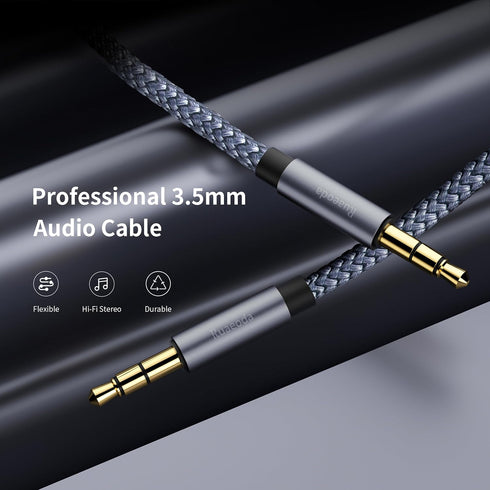 Aux Cord 20ft, 3.5mm Audio Cable Male to Male Stereo Hi-Fi Sound Nylon Braided aux to aux 1/8 Cable for Headphones,