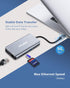 USB C Hub, Type C Adapter, Falwedi 10-in-1 Dongle with Ethernet, 4K HDMI, USB3.0, SD/TF Card Reader for MacBook