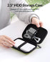 ORICO Hard Drive Case 2.5 inch External Drive Storage Bag, Waterproof Shockproof for Organizing HDD and Accessories,