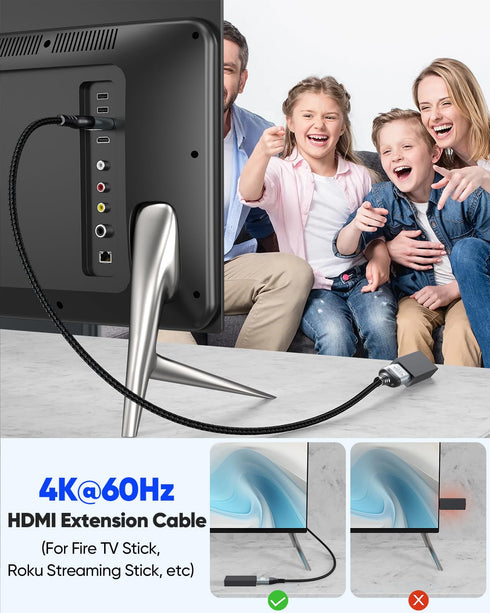 4K 10 4K@60Hz, 2K, 1080P, 3D PS5/PS4 HDMI Extension Cable FT HDMI Extender, HDMI Male to Female Adapter Cord ARC, HDR