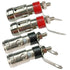 CESS Amplifier Terminal Connector Binding Post Push Quick Type, Spring Loaded Press Subwoofer Terminal, 4 Pack