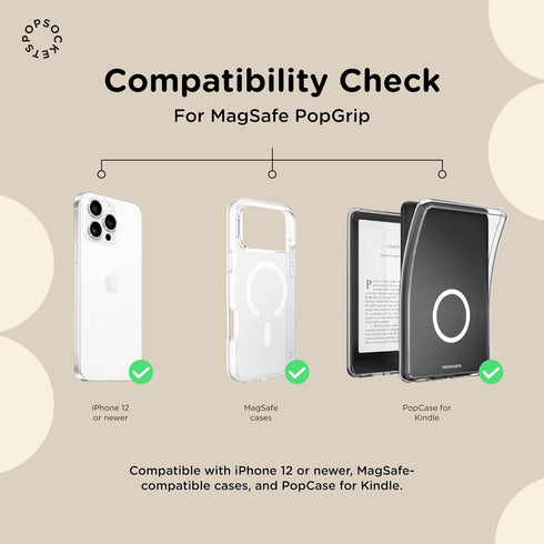 PopSockets Translucent Black Grip for MagSafe - Secure Phone Holder