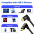 USB4 C Cable 90 Degree Right Angle USB C to USB C 240W USB4.0 Fast Charging Cable, 8K Video 40Gbps Data Transfer, 0.3m