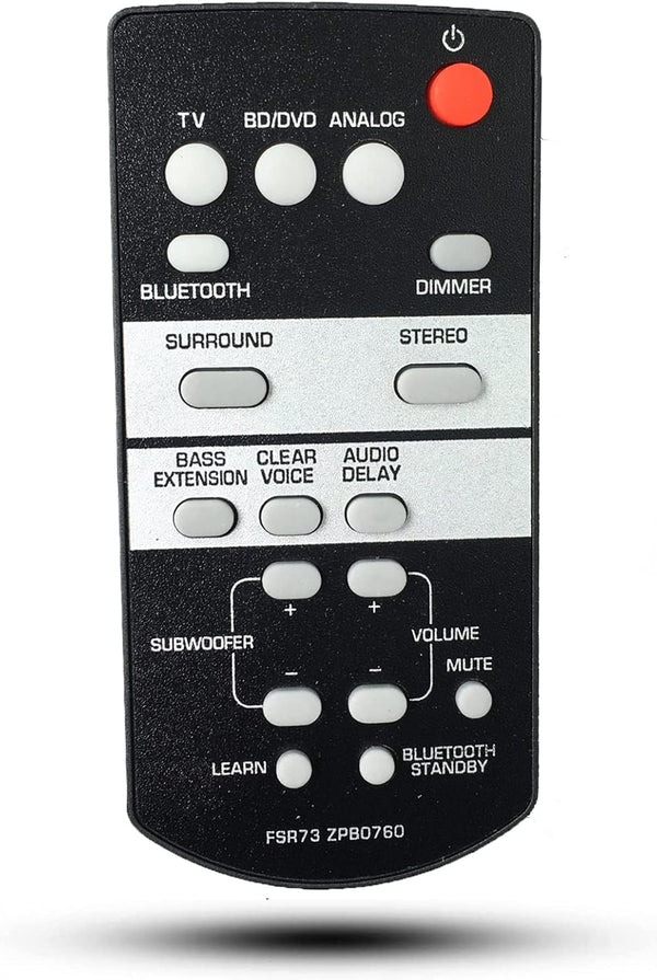 Replacement Remote Control FSR73 ZP80760 for Yamaha Sound Bar Home Theater Speaker System ATS-1050 SRT-700 YAS-105