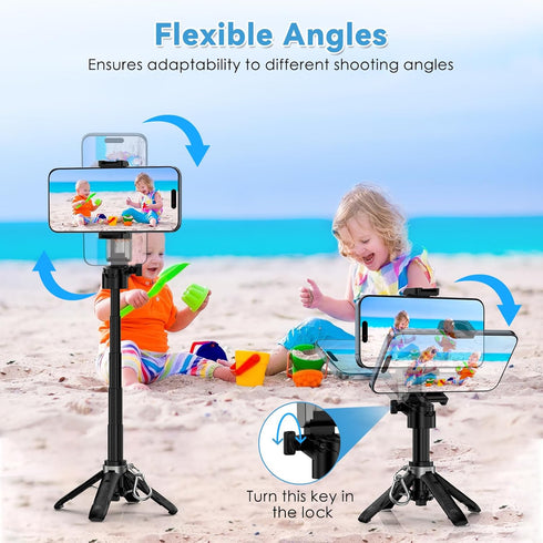 CloudValley 3-in-1 PocketFlex Mini Tripod with Zoom Control, Pocket Size Phone Holder Selfie Stick, [Compatible