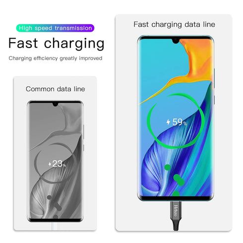3-Pack USB-C Cable 3ft, 3A Fast Charging, Nylon Braided, Compatible with iPhone 15 Series, Galaxy S20/S10/S9, PS5