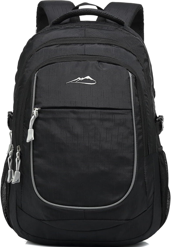 ProEtrade Anti Scratch Fabric Backpack, Black, Unisex, 20"H x 13"W x 8.2"D, 8 Pockets, 2 Laptop Compartments