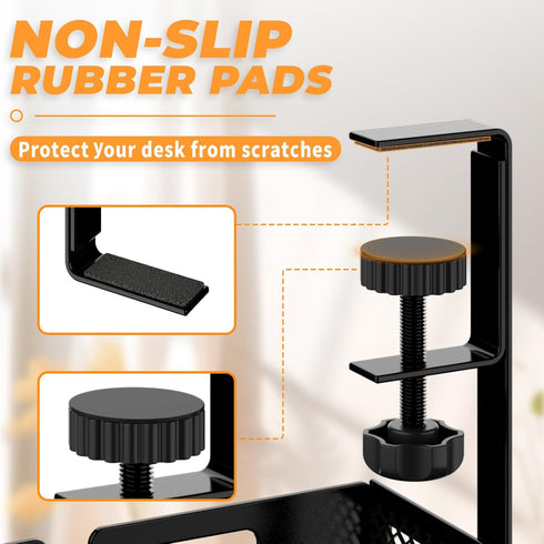 Under Desk Cable Management Tray, Cable Organizer, Cord Management Box for Office, Home, No Drill Required