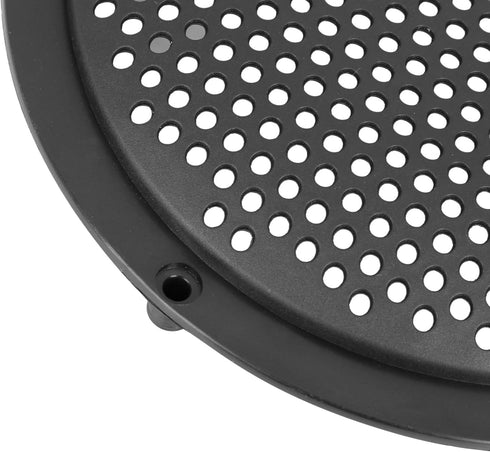 Unifizz 2pcs 6'' Plastic Audio Speaker Cover, Mesh Subwoofer Grill Horn Guard Decorative Circle Grille Protector Black