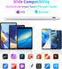 Stylus Pen, Active Stylus Pen Compatible for iOS and Android Touchscreens/Phones, Rechargeable Stylus Pen with Dual Touch Screen, Stylus Pencil for A-pple/Android/Tablet, 16.5CM,White