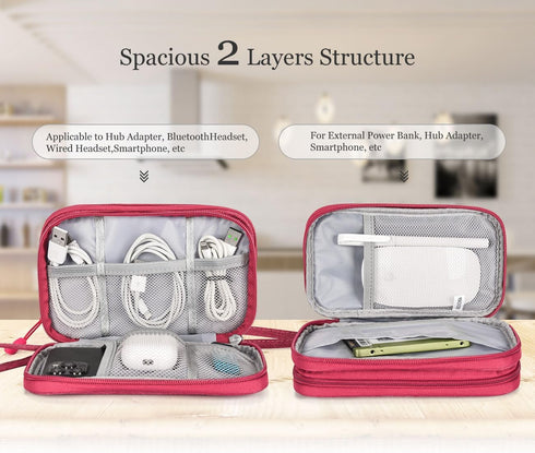 Electronic Organizer Travel Cable Accessories Bag - Waterproof Electronic Accessories Organizer Bag for Power Bank,