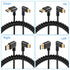 SinLoon 90 Degree USB Type C Spring Cable, 5Gbps Retractable USB3.0 to USB C Charging Cable for Phone, Tablet