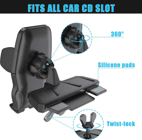 WixGear Universal Car Phone Mount Holder with New Gravity Self-Locking Design, Compatible with All Smartphones