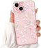 iPhone 15 Case Clear with Cute Color Flower Floral Leaf Design, Soft TPU Shockproof Protective Cover