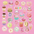 Donut Luggage Stickers (60pcs), PVC Waterproof Stickers for Kids, Adults, Cars, Motorcycles, Notebooks, Skateboard