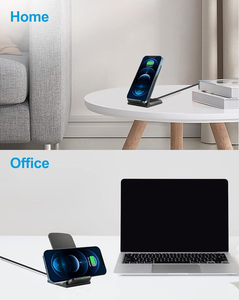 Wireless Charger for Samsung, Qi Certified 10W Fast Charging Phone Stand for Galaxy S24/S23/S22 and Note 20