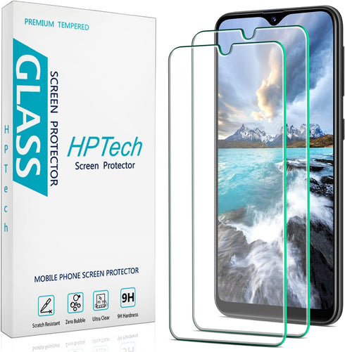 HPTech (2 Pack) Screen Protector for Samsung Galaxy A10e/Galaxy A10E, Tempered Glass, 9H Hardness, Anti Scratch