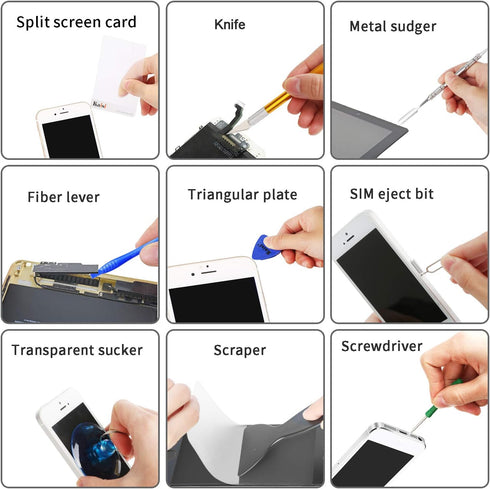 Kaisi 32 in 1 Professional Electronics Screen Opening Pry Tool Repair Kit with Spudgers and Screwdrivers