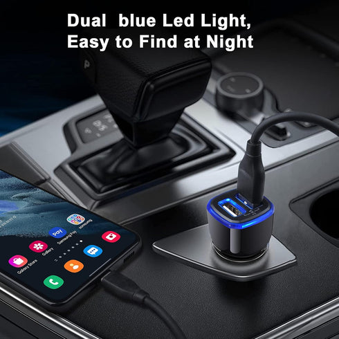 USB Car Charger, 5Pack 2.4A Dual Port USB Cigarette Lighter Car Phone Charger Plug for iPhone 15 14 13 12 SE 11 Pro