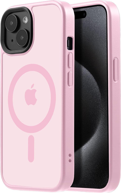 Tigowos Phone Case for iPhone 15 Plus & iPhone 14 Plus, MagSafe Compatible, 10FT Drop Resistant, Barbie Pink