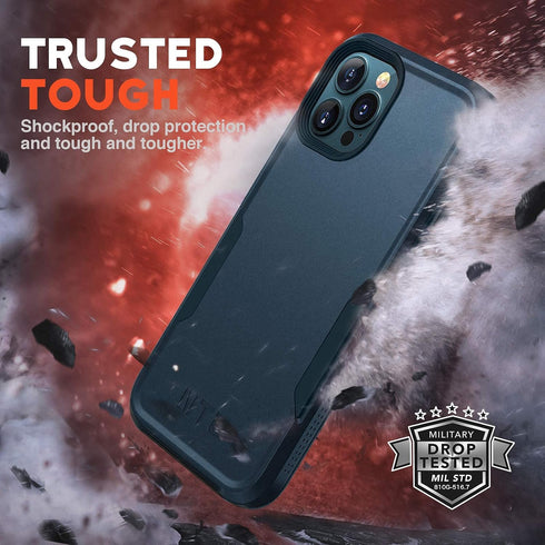 NTG iPhone 12 Pro Max Case - Heavy-Duty Slim Shockproof Protective Case, Blue