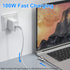 Fasgear USB C to USB C Cable 10ft Right Angle 90 Degree, 100W 5A PD Fast Charge Type C Cable Compatible with MacBook Pro